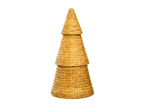 Ultimate Fishbone- Handwoven Water Hyacinth Decorative Pine Tree in Natural
